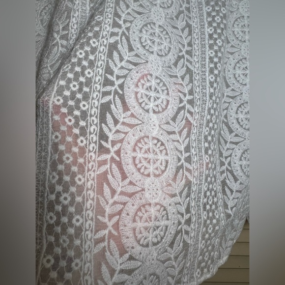 Theory Silk Lace Embroidered Top Shirt Blouse, size small, BohoChic Feminine - Picture 11 of 15